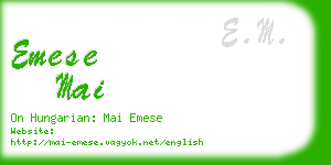 emese mai business card